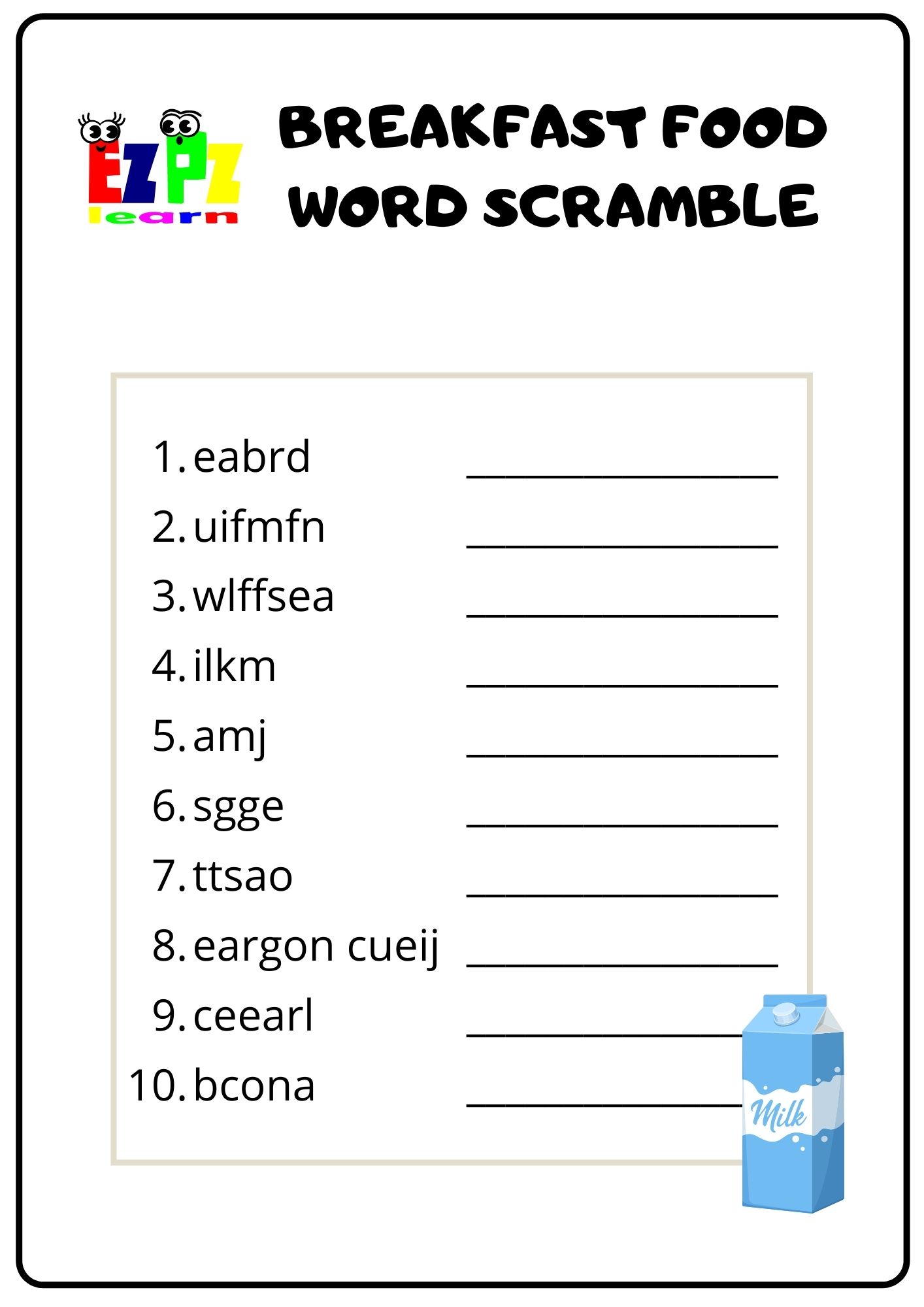 breakfast-vocabulary